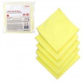 Салфетки VILEDA "МикроТафф Бейс" КОМПЛЕКТ 5шт, микрофибра, желтый, 36*36см, 174182