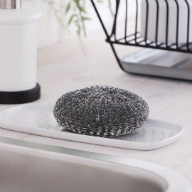 Губка (мочалка) металлическая, 40г, МЕГА, для посуды, гриля, плиты, YORK, 003030