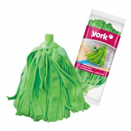 Насадка МОП для швабры ленточная, крепление еврорезьба, микрофибра, 26см, 150г, YORK,, 77020