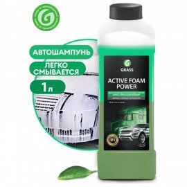 Автошампунь c активной пеной 1л GRASS ACTIVE FOAM POWER для сложных загрязнений, концентрат, 113140