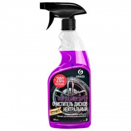 Очиститель колесных дисков 600 мл GRASS DISK CLEANER SUPER, нейтральный, распылитель, 110405