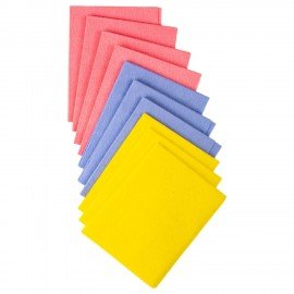 Салфетки универсальные, 30х40 см, КОМПЛЕКТ 10шт, 90г/м2, вискоза (спанлейс), PACLAN, шк0407, 410009