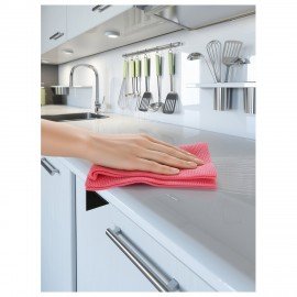Салфетка универсальная, 35х35см, КОМПЛЕКТ 3шт, 80 г/м2, вискоза (спанлейс), розовая, PACLAN, шк0630, 410430