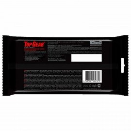 Салфетки влажные 25 шт., для уходом за кожей, TOP GEAR, TG-48237, 16091203