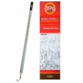 Карандаш чернографитный KOH-I-NOOR 1860, 1 шт., 5B, корпус серый, 186005B00104