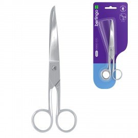 Ножницы цельнометаллические 180 мм, BERLINGO, европодвес, 256691