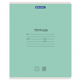 Тетради ДЭК 12 л. КОМПЛЕКТ 20 шт. BRAUBERG КЛАССИКА NEW, клетка, обложка картон, АССОРТИ (5 видов), 880046