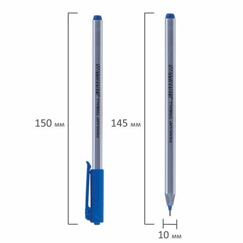 Ручка шариковая PENSAN "Triball", синяя, ВЫГОДНАЯ УПАКОВКА, КОМПЛЕКТ 12 штук, узел 1 мм, 880174