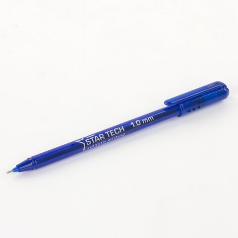 Ручка шариковая PENSAN "Star Tech", СИНЯЯ, ВЫГОДНАЯ УПАКОВКА, КОМПЛЕКТ 12 штук, 0,8 мм, 880587