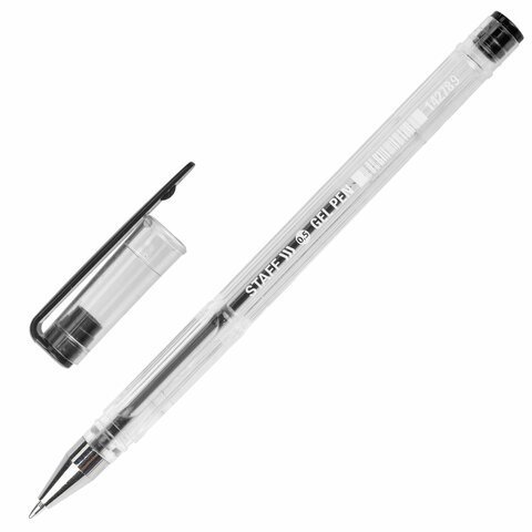 Набор канцелярский № 1 STAFF (ручка шариковая - 2 штуки, ручка гелевая, карандаш чернографитный, ластик, линейка, точилка), 880721