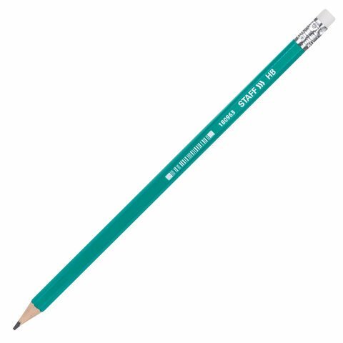 Набор канцелярский № 1 STAFF (ручка шариковая - 2 штуки, ручка гелевая, карандаш чернографитный, ластик, линейка, точилка), 880721