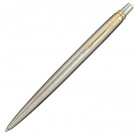 Ручка шариковая PARKER "Jotter Core Stainless Steel GT", ежедневник А5 синий, пакет, 880889