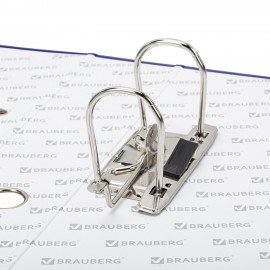 Папка-регистратор покрытие пластик, 75 мм, ПРОЧНАЯ, с уголком, BRAUBERG, синяя, 880909