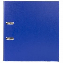 Папка-регистратор покрытие пластик, 75 мм, ПРОЧНАЯ, с уголком, BRAUBERG, синяя, 880909
