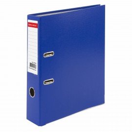 Папка-регистратор покрытие пластик, 75 мм, ПРОЧНАЯ, с уголком, BRAUBERG, синяя, 880909