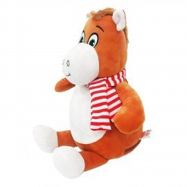 Подарок новогодний ВЕСЕЛЬЧАК В ШАРФЕ "Мягкая игрушка-символ 2026 года", НАБОР конфет 600г, WELDAY