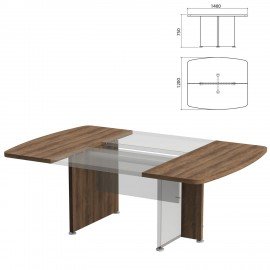 База стола для переговоров "Приоритет", 1400х1200х750 мм, лагос (КОМПЛЕКТ)