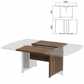Модуль стола для переговоров "Приоритет", 1400х900х750 мм, лагос (КОМПЛЕКТ)