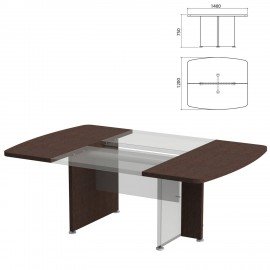 База стола для переговоров "Приоритет" 1400х1200х750 мм, венге (КОМПЛЕКТ)