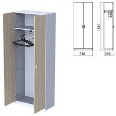 Шкаф для одежды "Бюджет", 716х349х1810 мм, дуб сонома (КОМПЛЕКТ)