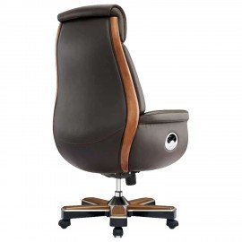 Кресло HAWASAN PREMIUM EX-805 PRESIDENT, до 200 кг, синхромеханизм, нат. кожа, цвет коричневый