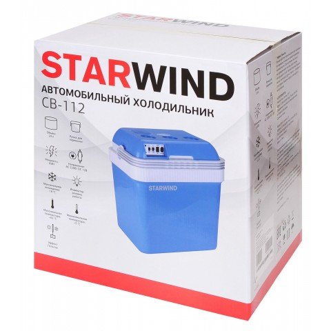 Автохолодильник Starwind CB-112 24л 48Вт голубой/белый