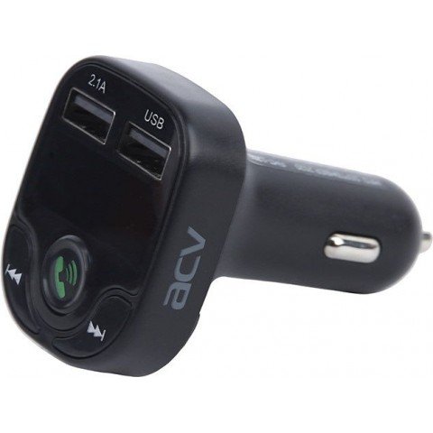 Автомобильный FM-модулятор ACV FMT-120B черный MicroSD BT USB (37574)