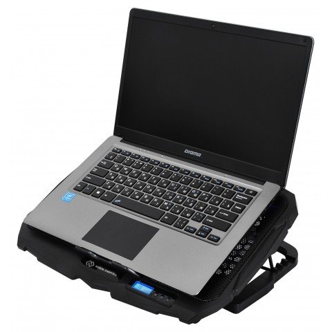 Подставка для ноутбука Digma D-NCP170-4 17"390x280x28мм 2xUSB 4x 70/125ммFAN 750г черный