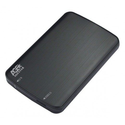 Внешний корпус для HDD/SSD AgeStar 3UB2A12 SATA USB3.0 пластик/алюминий черный 2.5"