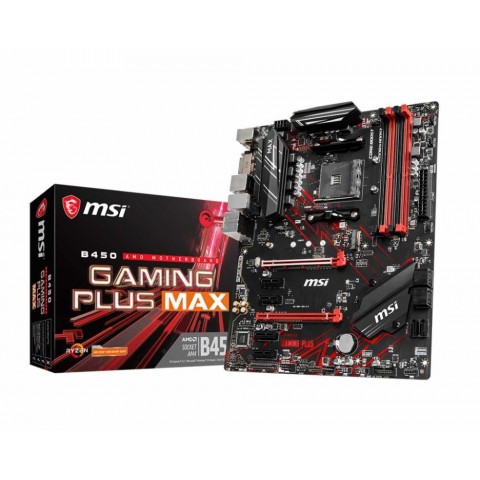Материнская плата MSI B450 GAMING PLUS MAX Soc-AM4 AMD B450 4xDDR4 ATX AC`97 8ch(7.1) GbLAN RAID+DVI+HDMI