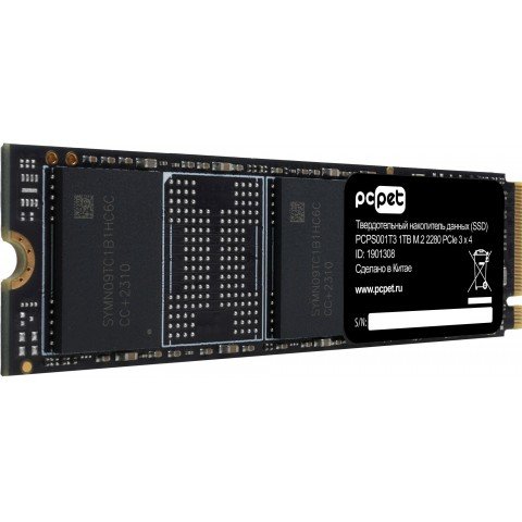 Накопитель SSD PC Pet PCIe 3.0 x4 1TB PCPS001T3 M.2 2280 OEM