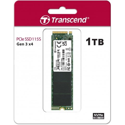 Накопитель SSD Transcend PCIe 3.0 x4 1TB TS1TMTE115S 115S M.2 2280 0.2 DWPD