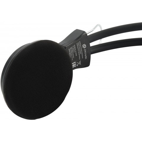 Наушники с микрофоном Оклик HS-M200 черный 1.8м накладные оголовье (1532011)