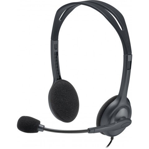 Наушники с микрофоном Logitech H111 серый 2.35м накладные оголовье (981-000593)