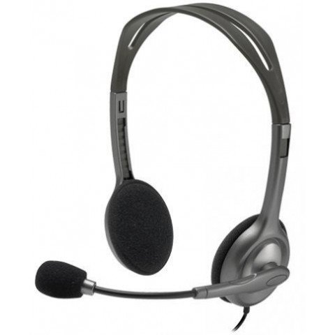 Наушники с микрофоном Logitech H111 серый 2.35м накладные оголовье (981-000594)
