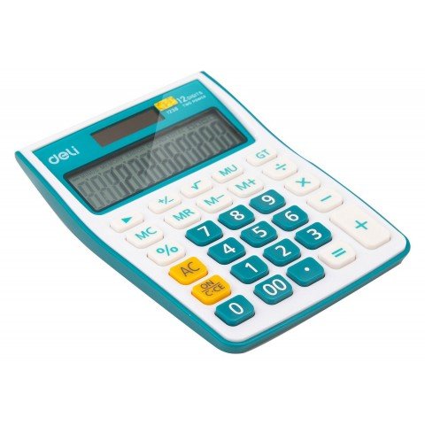 Калькулятор настольный Deli E1238/BLUE синий 12-разр.