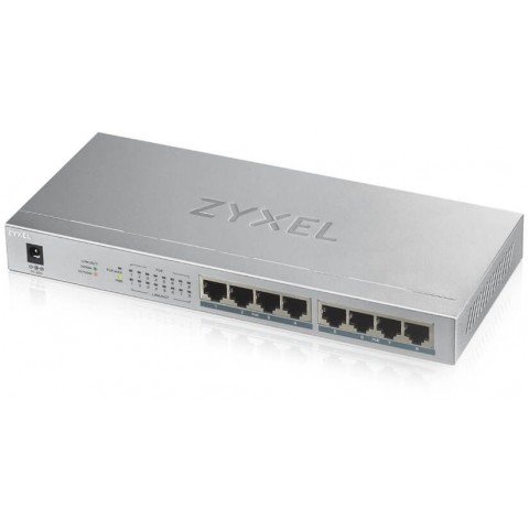 Коммутатор Zyxel GS1008HP-EU0101F 8x1Гбит/с 8PoE+ 60W неуправляемый