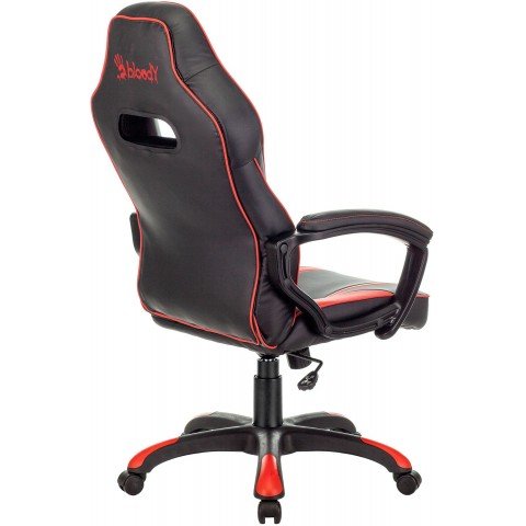 Кресло игровое A4Tech Bloody GC-350 черный/красный эко.кожа крестов. пластик черный