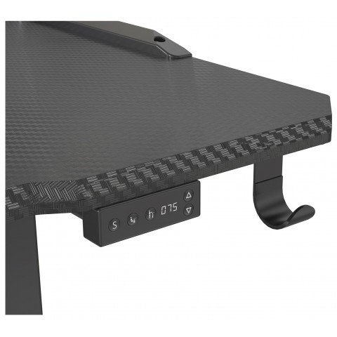 Стол для компьютера Cactus подъёмный столешница МДФ карбон каркас черный (CS-ED-GBK)