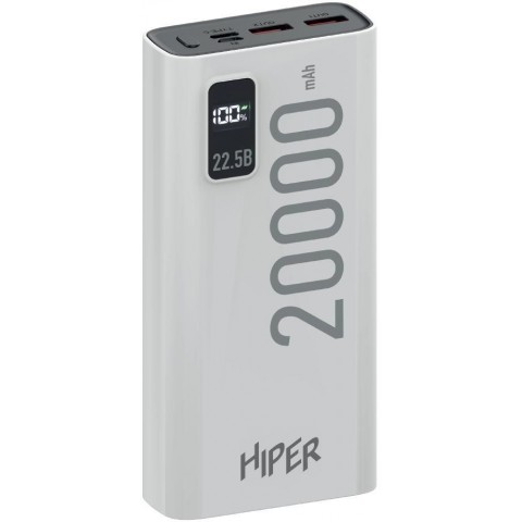 Мобильный аккумулятор Hiper EP 20000 20000mAh QC/PD 3A белый (EP 20000 WHITE)