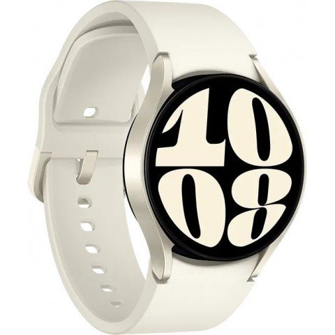 Смарт-часы Samsung Galaxy Watch 6 40мм 1.3" AMOLED корп.золото белое рем.белый (SM-R930NZEACIS)