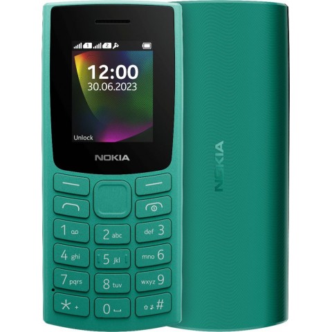 Мобильный телефон Nokia 106 (TA-1564) DS EAC зеленый моноблок 2Sim 1.8" 120x160 Series 30+ GSM900/1800 GSM1900 FM Micro SD max32Gb