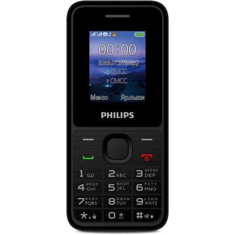 Мобильный телефон Philips E2125 Xenium черный моноблок 2Sim 1.77" 128x160 Thread-X GSM900/1800 MP3 FM microSD
