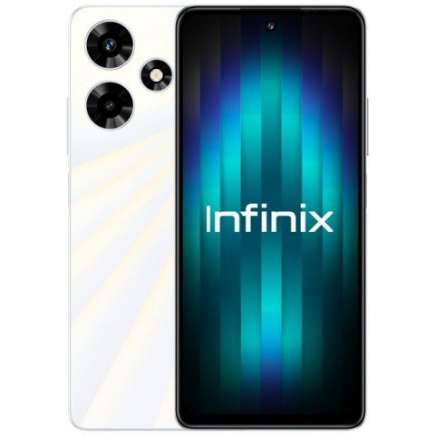 Смартфон Infinix X6831 Hot 30 128Gb 8Gb белый моноблок 3G 4G 2Sim 6.78" 1080x2460 Android 13 50Mpix 802.11 a/b/g/n/ac NFC GPS GSM900/1800 GSM1900 TouchSc FM microSD max1024Gb