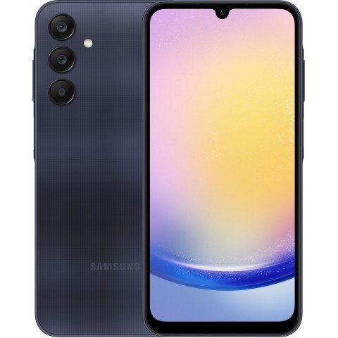 Смартфон Samsung SM-A256E Galaxy A25 256Gb 8Gb темно-синий моноблок 3G 4G 2Sim 6.5" 1080x2340 Android 14 50Mpix 802.11 a/b/g/n/ac NFC GPS GSM900/1800 GSM1900 TouchSc Micro SD max1024Gb
