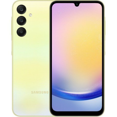 Смартфон Samsung SM-A256E Galaxy A25 256Gb 8Gb желтый моноблок 3G 4G 2Sim 6.5" 1080x2340 Android 14 50Mpix 802.11 a/b/g/n/ac NFC GPS GSM900/1800 GSM1900 TouchSc Micro SD max1024Gb