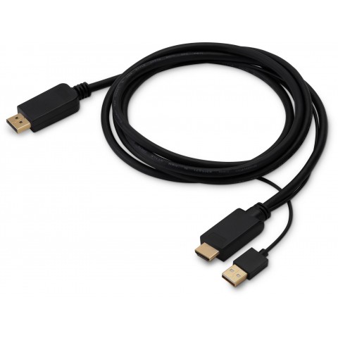Кабель аудио-видео Buro HDMI (m)/DisplayPort (m) 2м. Позолоченные контакты черный (HDMI-DP-2M)