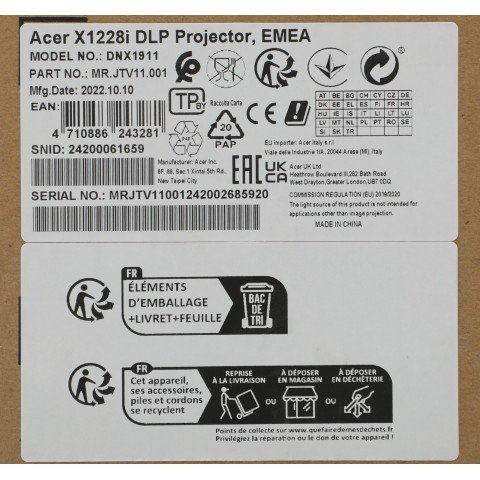 Проектор Acer X1228i DLP 4500Lm LS (1024x768) 20000:1 ресурс лампы:6000часов 1xHDMI 2.75кг