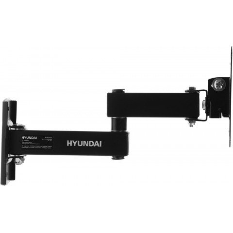 Кронштейн для телевизора Hyundai GL-N1 черный 10"-27" макс.15кг настенный поворотно-выдвижной и наклонный